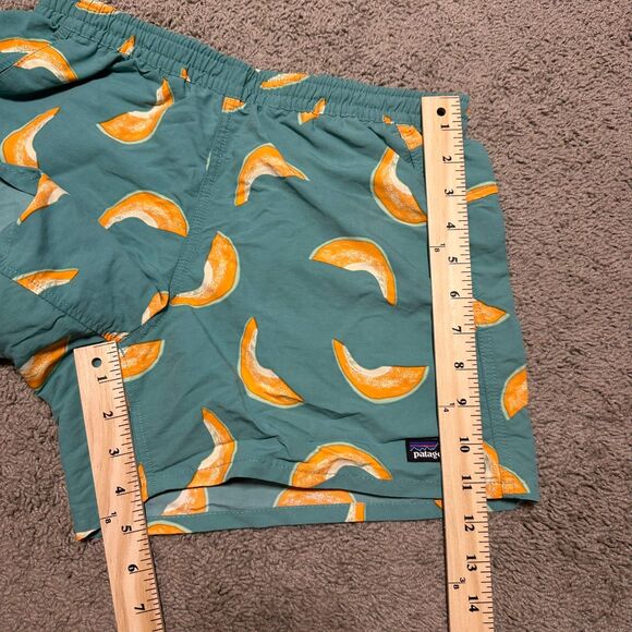 Patagonia Women's Green Teal Fun Melon Pattern Baggies Shorts, Small - Picture 4 of 8